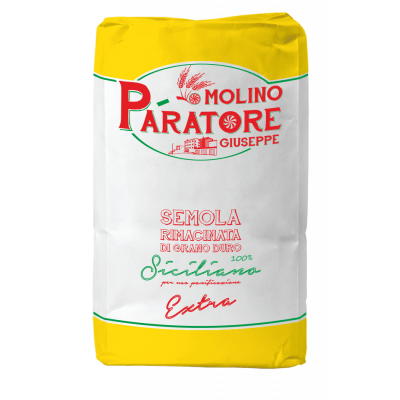 Sacco da 25 Kg semola rimacinata di grano duro siciliano "extra" Molino Paratore