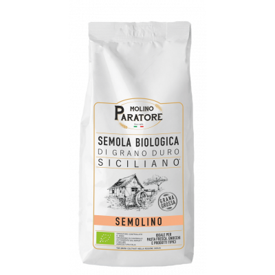 Sacco da 1 Kg "semola bio" di grano duro siciliano per pasta Molino Paratore