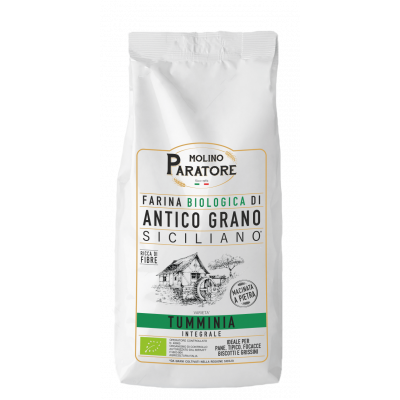 Sacco da 1 Kg farina di antico grano siciliano "Tumminia" integrale bio Molino Paratore