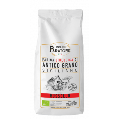 Sacco da 1 Kg farina di antico grano siciliano "Russello" bio Molino Paratore