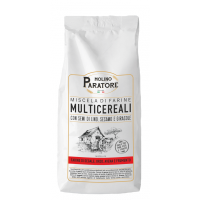 Sacco da 1 Kg farina "multicereali" mix farine Molino Paratore